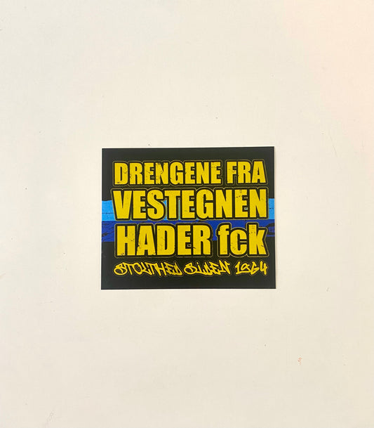 Vestegnen Hader fck Sticker 50 stk